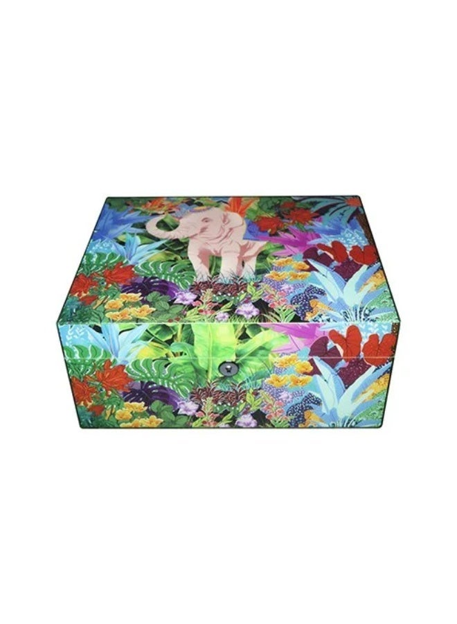 Hemingway Luxury Wooden Cigar Humidor Box, 200 Capacity | Premium Handcrafted Elephant design with Key Lock - Image 2